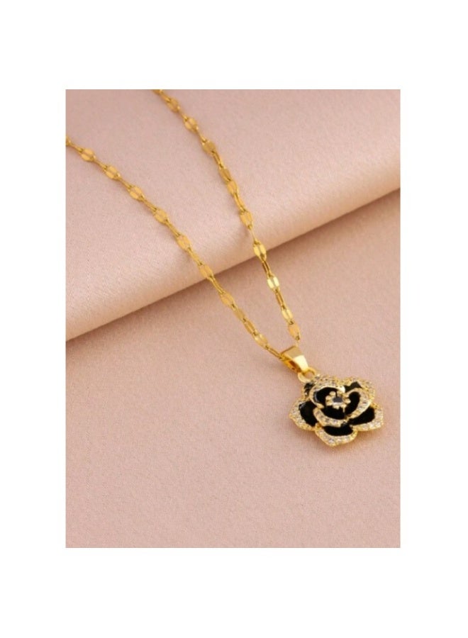 Trendy Stainless Steel Gold Plated Jewellery Set For Women  - Image 3