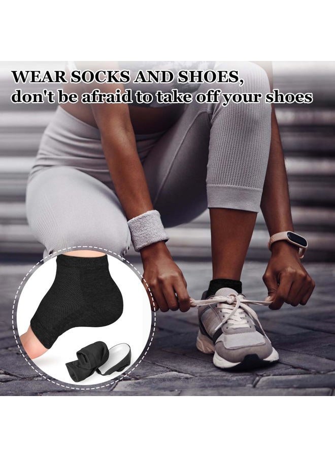 Kanroadi Height Max Socks,Invisible Shoe Heel Pad,Height Max Insoles 3 Inches, Half Height Raised Insole, Men's and Women's Universal Heighten Socks (3.5CM, Black) - Image 4