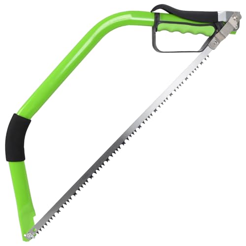 OUTO Hacksaw 24 Inch with Heavy Duty High Strength Carbon Steel Professional Mini Pruning Bow Hand Saw Teeth High Abrasion Resistance Grip Handle for Wood PVC Pipe Tree Cutting (Pack of 1, Green) - Image 1