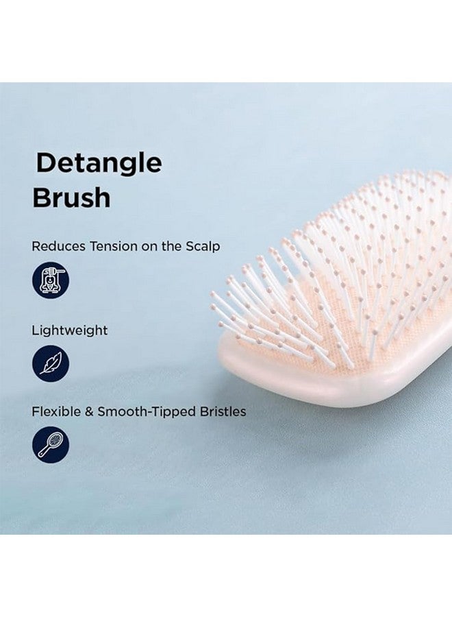 Hearts Hair Brush | Bristles Brush | Hair Brush With Paddle | Detangles Hair Brush | Suitable For All Hair Types | Hair Brush Styling Hair | Xh45Bge | Beige - Image 3