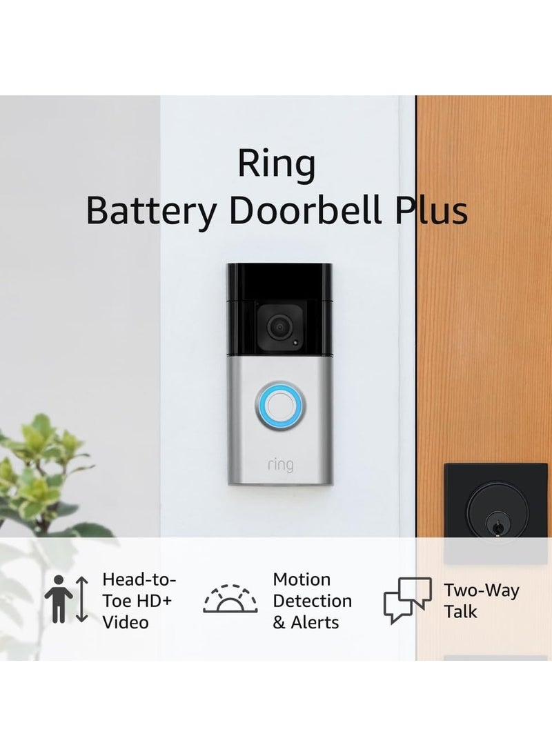 Ring Ring Battery Doorbell Plus | Head-to-Toe HD+ Video, motion detection & alerts, and Two-Way Talk  - Image 2