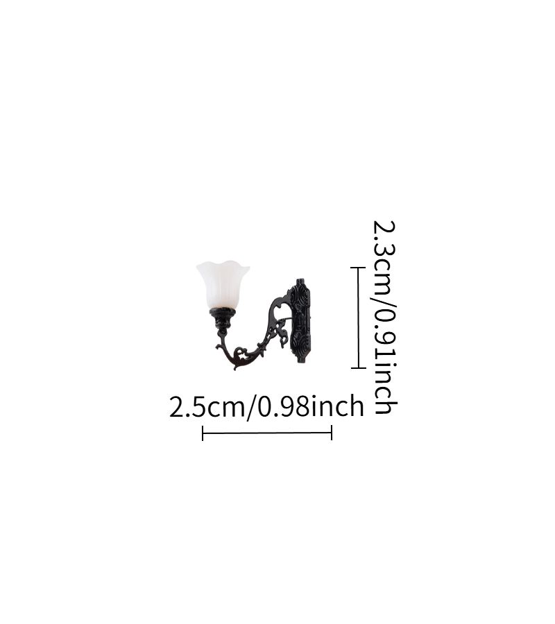 3pc Golden Model Wall Light Warm White Daylight Miniature Landscape for Dollhouse Scenery Railroad - Image 2