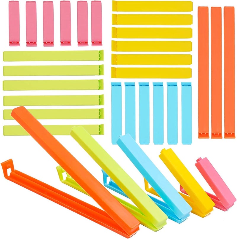 FOIMAS Food Bag Sealing Clips,27pcs Assorted Size Plastic Bag Sealer Clips for Coffee Potato Chip Snack Food Storage Bag - Image 1
