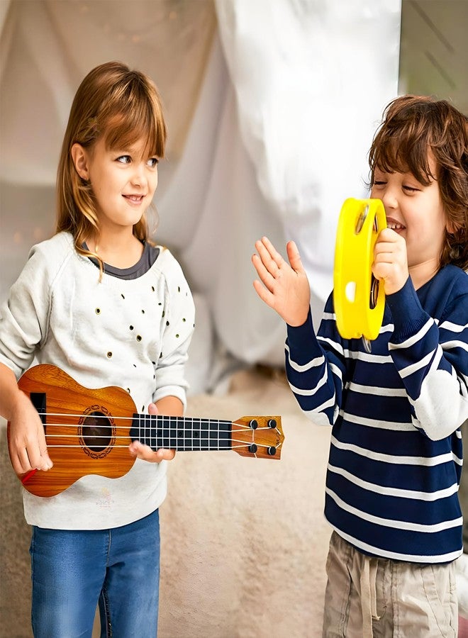WISHKEY Guitar Toy 4 Strings Acoustic Music Toys for Kids, Educational Toy Guitar for Beginners, Musical Instrument for Kids, Learning Musical Toy, Sound Toys, 6+Years, Brown, 22" (Pack of 1) - Image 5