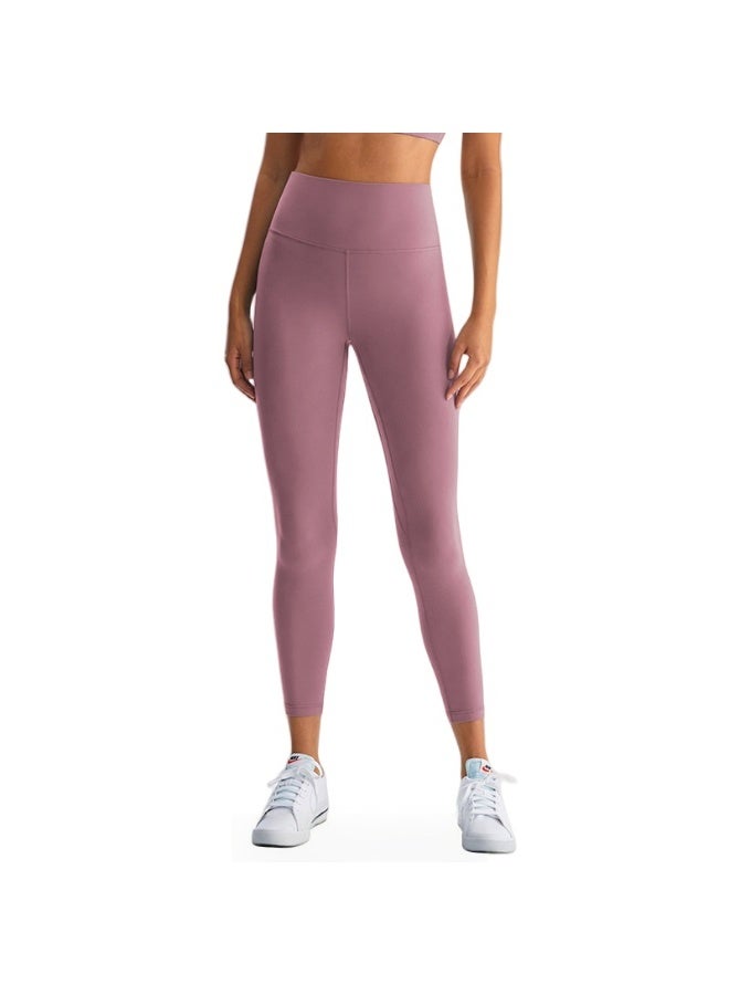 NIBEMINENT Essential/Pure&Plain 7/8 Leggings, High Waisted Compression Soft Pants Workout Athletic Yoga Pants 24" - Image 1