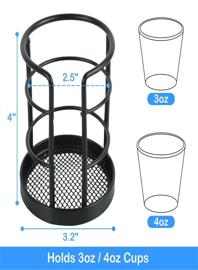 HillSpring Metal Bathroom Cup Dispenser, Sturdy Storage Holder for 3/4 oz Small Disposable Paper Cups, Black Paper Cup Dispenser for Mouthwash 2 Pack - Image 4
