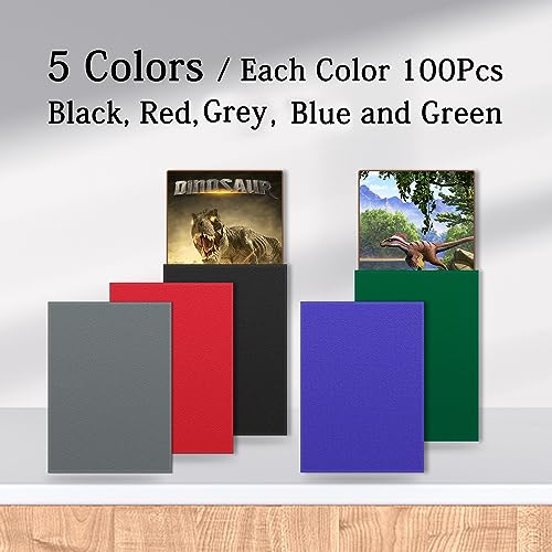Kitoyz 500Pcs Trading Card Sleeves, Matte Top Loading Sleeves for Standard Cards 2.5Inch X 3.5Inch, Card Protector Sleeves for Baseball Card,Sports Cards,Game Card (5 Colors) - Image 2