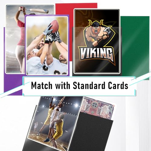 Kitoyz 500Pcs Trading Card Sleeves, Matte Top Loading Sleeves for Standard Cards 2.5Inch X 3.5Inch, Card Protector Sleeves for Baseball Card,Sports Cards,Game Card (5 Colors) - Image 5
