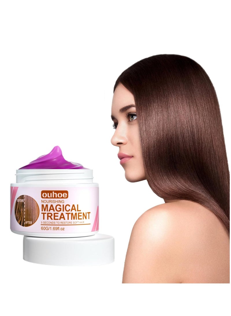 KASTWAVE Keratin Repair Hair Mask, Hair Frizz Damage Smoothing Straightening, Hair Treatment Deep Repair, Magical Hair Mask for Women, Steam-Free Repair Silky Perm Dye Moisturizing Hydrating Hair Mask, 60g  - Image 1