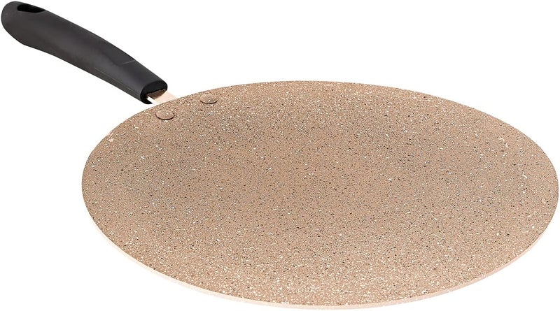 Non-Stick Tawa, 30CM | Marble Coating Non-Stick Pan Suitable for Crepe Chapatti Pancakes Roti Dosa Flatbread or Naan Bread | Heat Resistant Handle | Grey' - Image 1