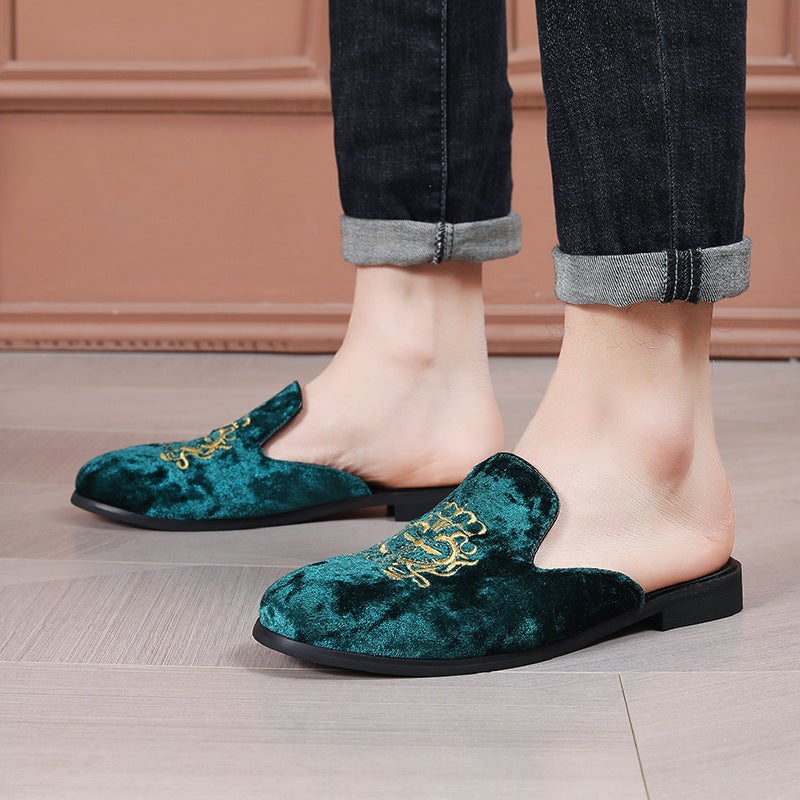 Temu Men'S Casual Shoes Men'S Baotou Slippers Half-Support Sandals Slip-On Lazy Shoes Plus Size Men - Image 1