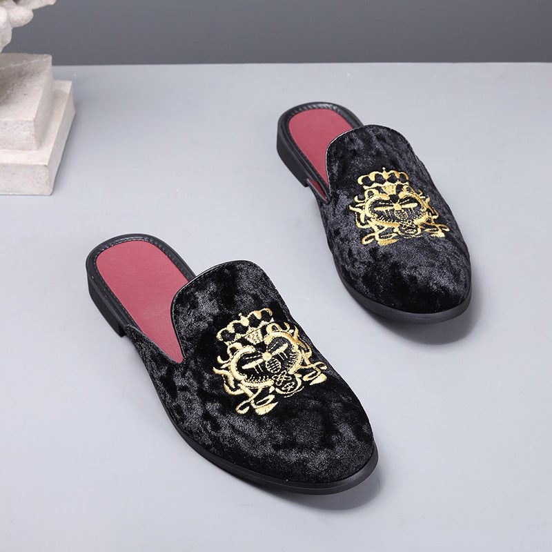 Temu Men'S Casual Shoes Men'S Baotou Slippers Half-Support Sandals Slip-On Lazy Shoes Plus Size Men - Image 3