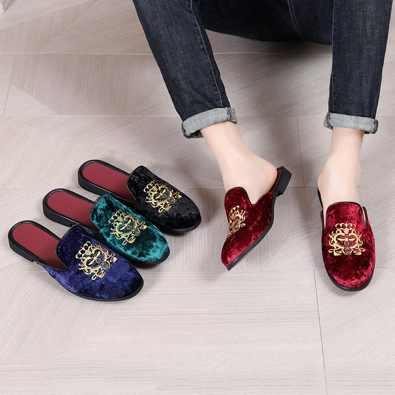 Temu Men'S Casual Shoes Men'S Baotou Slippers Half-Support Sandals Slip-On Lazy Shoes Plus Size Men - Image 4
