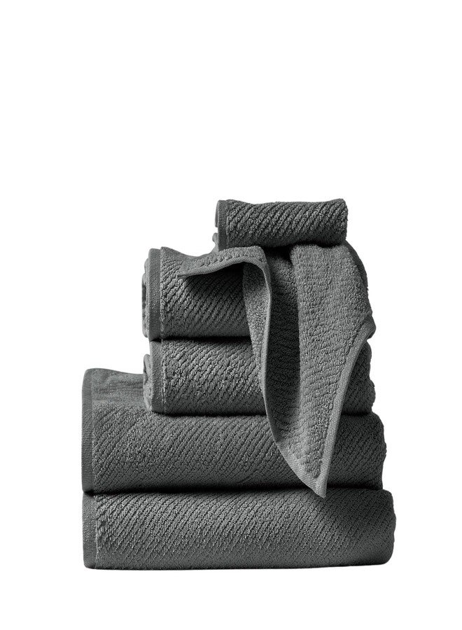Coyuchi Air Weight Wash Cloth, 100% Organic Cotton Washcloth, 12"x12", Shadow - Image 1