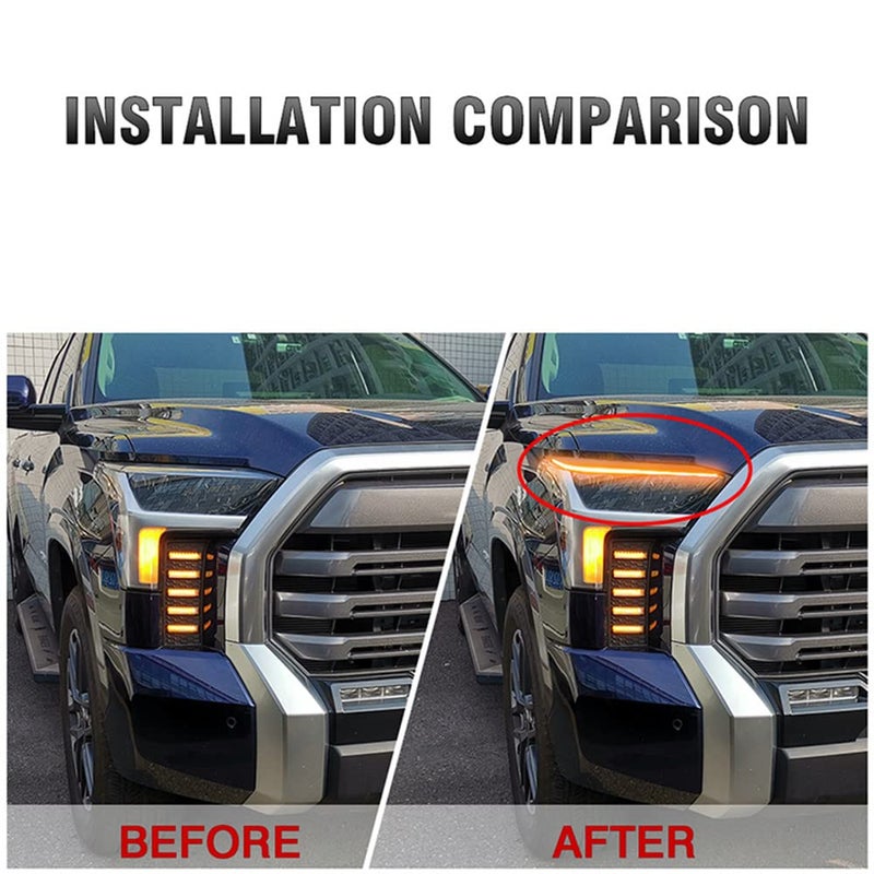 LED Front Bumper Fog Lights for Toyota Tundra 2022-2025 - Image 3