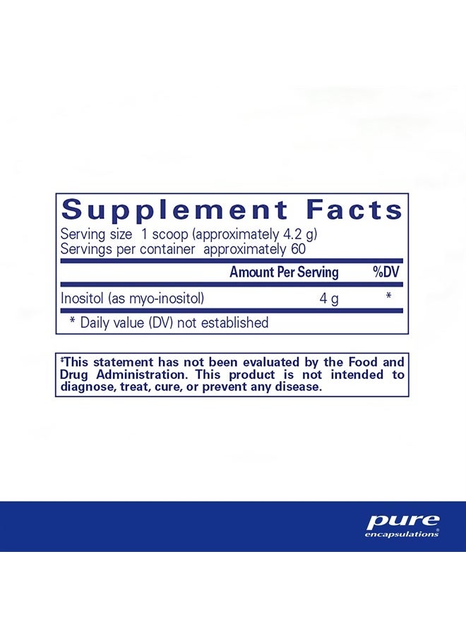 Pure Encapsulations - Inositol (Powder) - Supplement to Support Energy, Nervous System & Ovarian Function* - with Myo-Inositol - 8.8 Ounces - Image 1