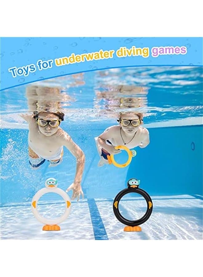 Diving Rings Pool Diving Toys for Kids Ages 4-8 Swimming Pool Toys for Kids Ages 8-12 Summer Outdoor Water Toys for Kids Adults Underwater Pool Dive/Swim Training Toy … - Image 4