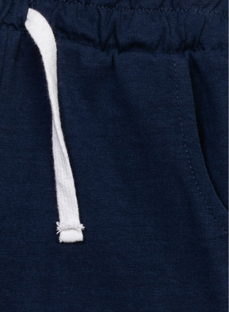 مينوتي شورت بناتي للأطفال بجيوب جانبية وحزام خصر برباط - Image 3