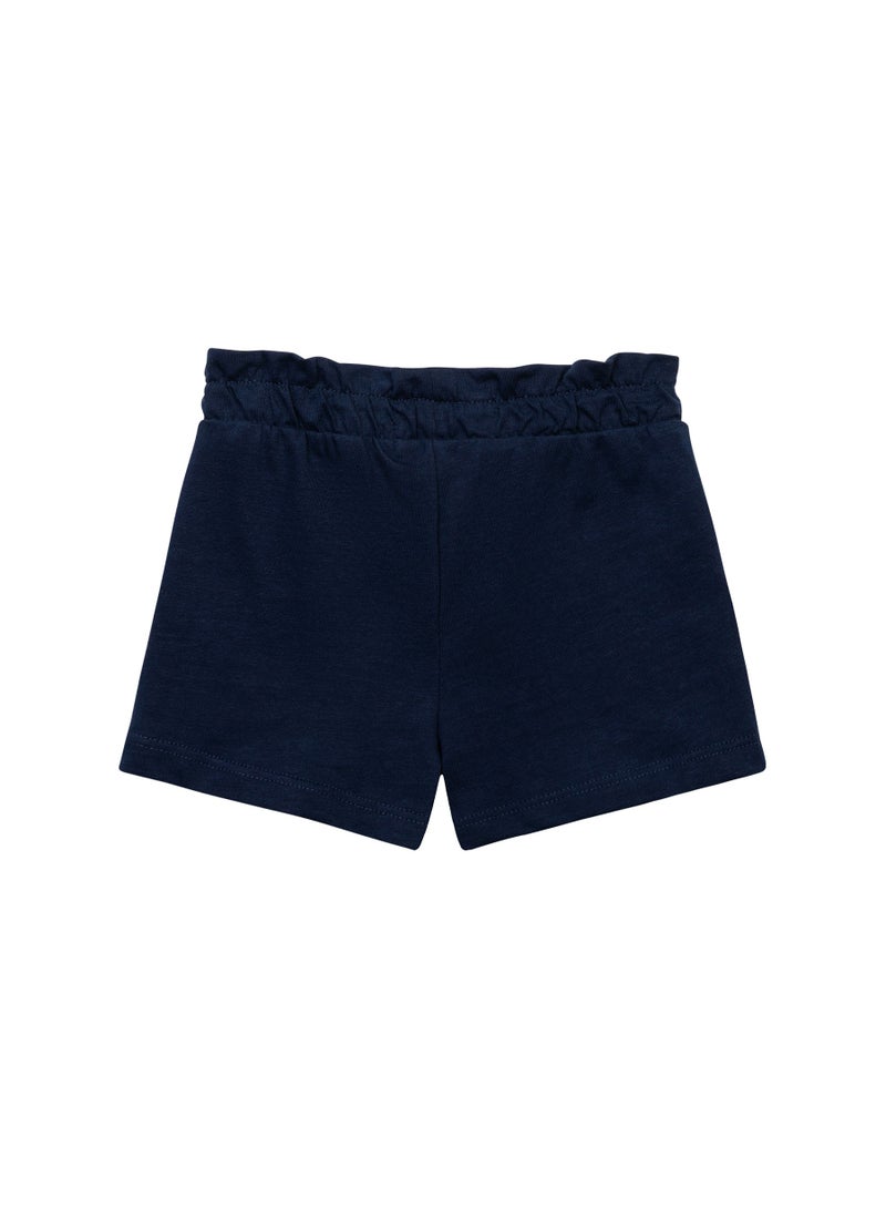 مينوتي شورت بناتي للأطفال بجيوب جانبية وحزام خصر برباط - Image 2