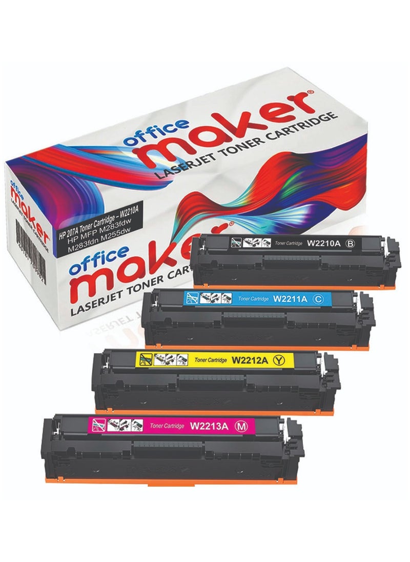 Office Maker حبر مكتبي متوافق مع مجموعة HP 207A M282nw, M283cdw, M283fdw الكاملة  - Image 1