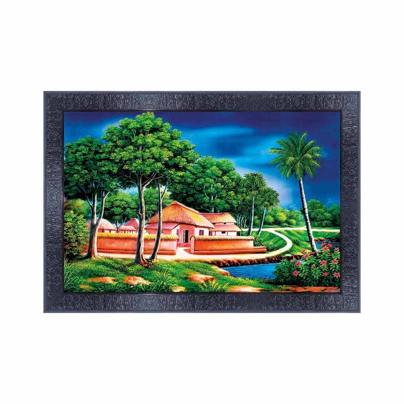 pnf Poster And Frames Hand Painted Landscape Scenery Wooden Photo Frame With Acrylic Sheet | Living Room, Bedroom | Home Decoration | Best Gifting Option (10 * 14inch,Multicolour,Synthetic) 9378 - Image 5