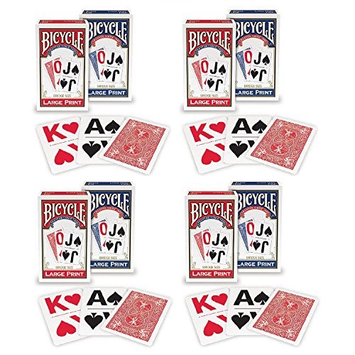 Bicycle Large Print Playing Cards (4-Pack) - Image 1