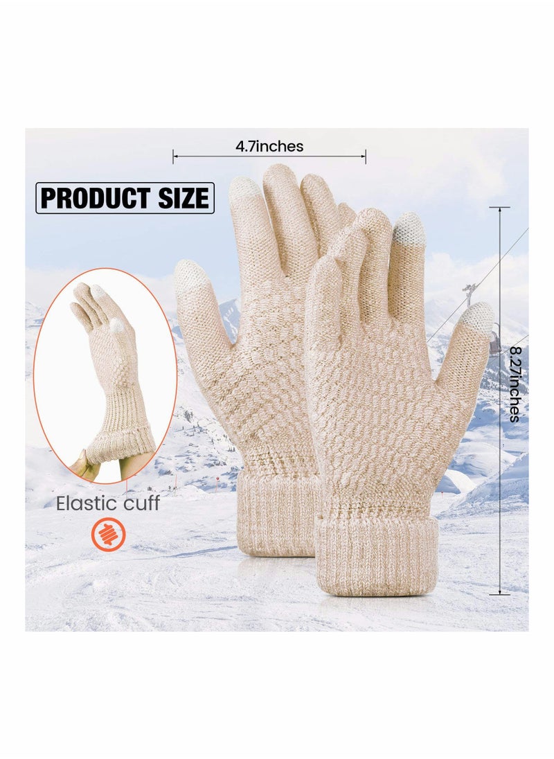 4 Pairs Women's Winter Touch Screen Gloves Warm Fleece Lined Knit Gloves Elastic Cuff Winter Texting Gloves - pzsku/ZA83EA56B6DACA950EC46Z/45/_/1717463774/db2d0c6f-6255-45e2-93a3-2dbed9a4d575