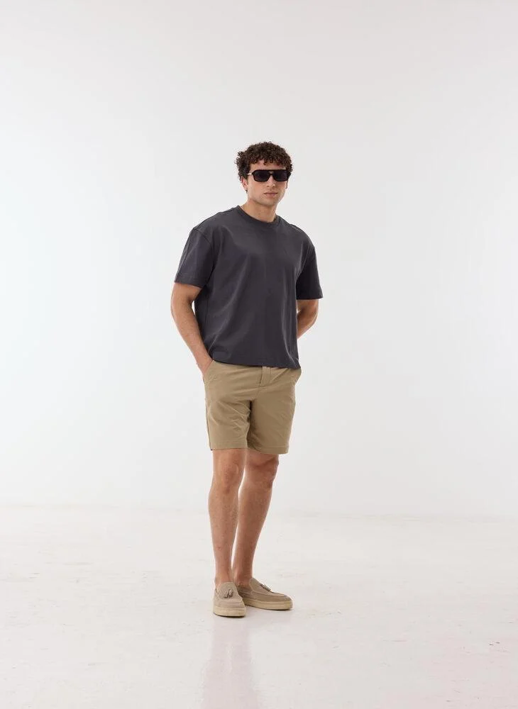 أشيتا فرنانديز Leovan Men’s Matcha Green Cotton Blend Shorts – Relaxed Fit, Knee Length, Solid Lightweight Casual Wear