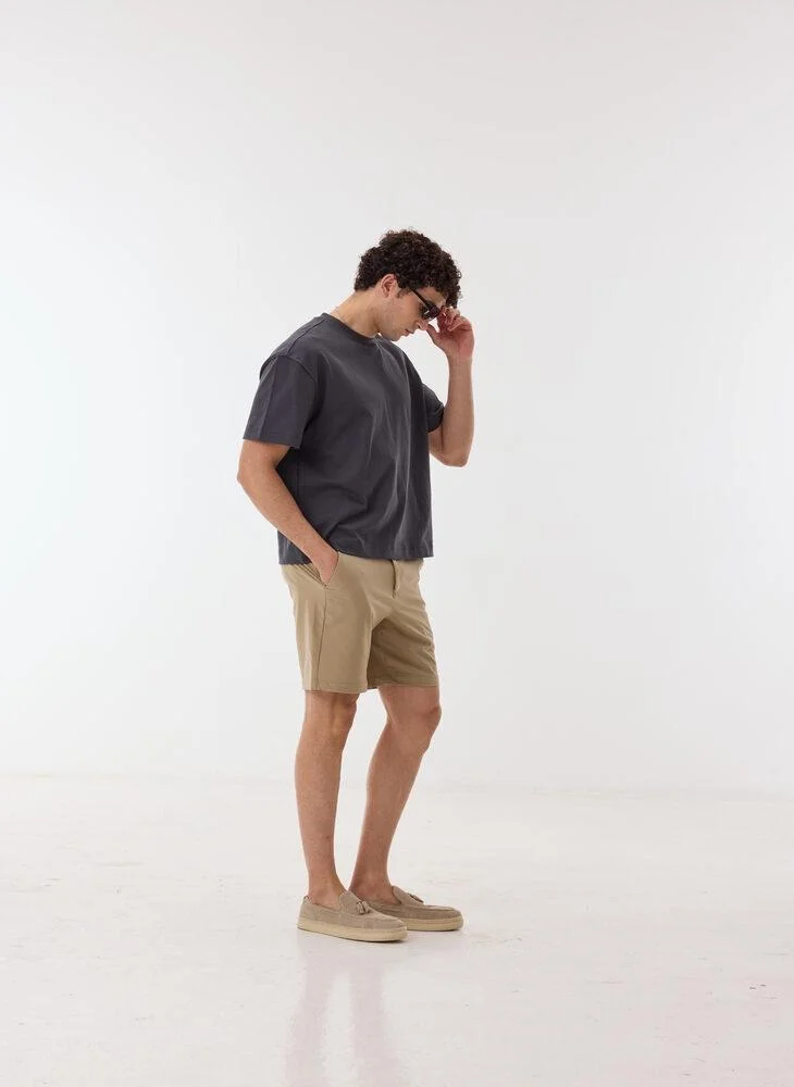 أشيتا فرنانديز Leovan Men’s Matcha Green Cotton Blend Shorts – Relaxed Fit, Knee Length, Solid Lightweight Casual Wear