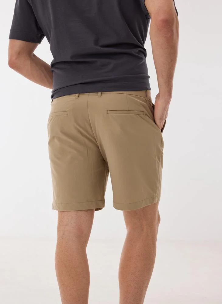 Ashita Fernandes  Leovan Men’s Matcha Green Cotton Blend Shorts – Relaxed Fit, Knee Length, Solid Lightweight Casual Wear for Men | Best Price UAE