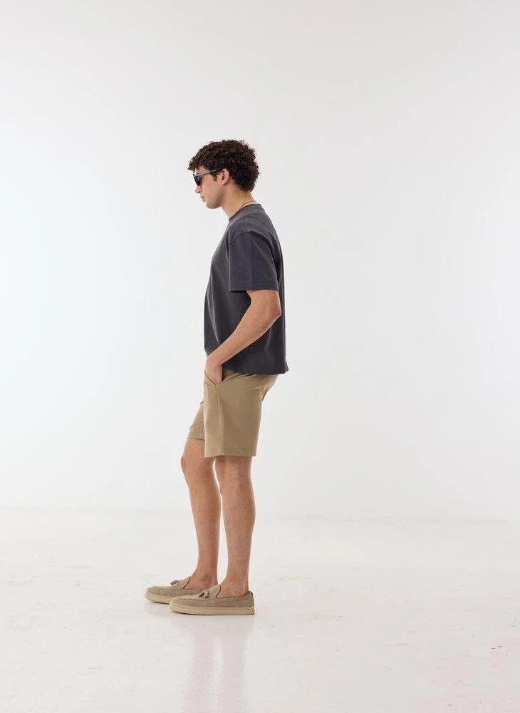 Ashita Fernandes  Leovan Men’s Matcha Green Cotton Blend Shorts – Relaxed Fit, Knee Length, Solid Lightweight Casual Wear for Men | Best Price UAE