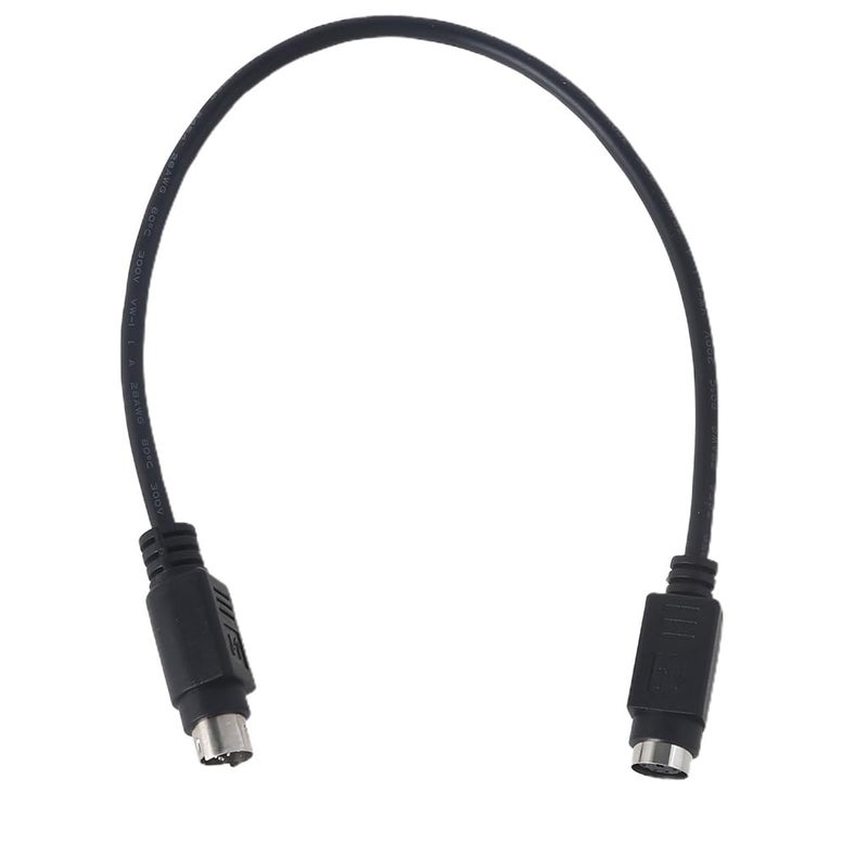 Black Round Port Keyboard Extension Cord Male to Female Safe Portable - Image 5