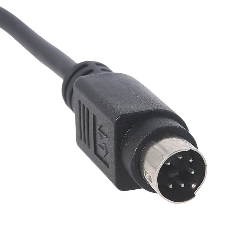 Black Round Port Keyboard Extension Cord Male to Female Safe Portable - Image 4