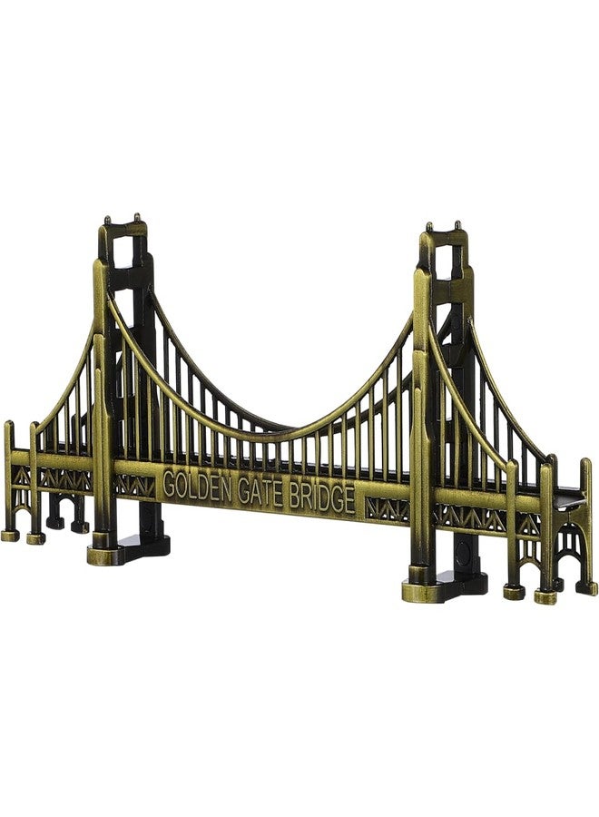 HOMSFOU American Golden Gate Bridge Statue Desktop Model Craft San Francisco Figurines Building Home Desk Decoration - Image 1