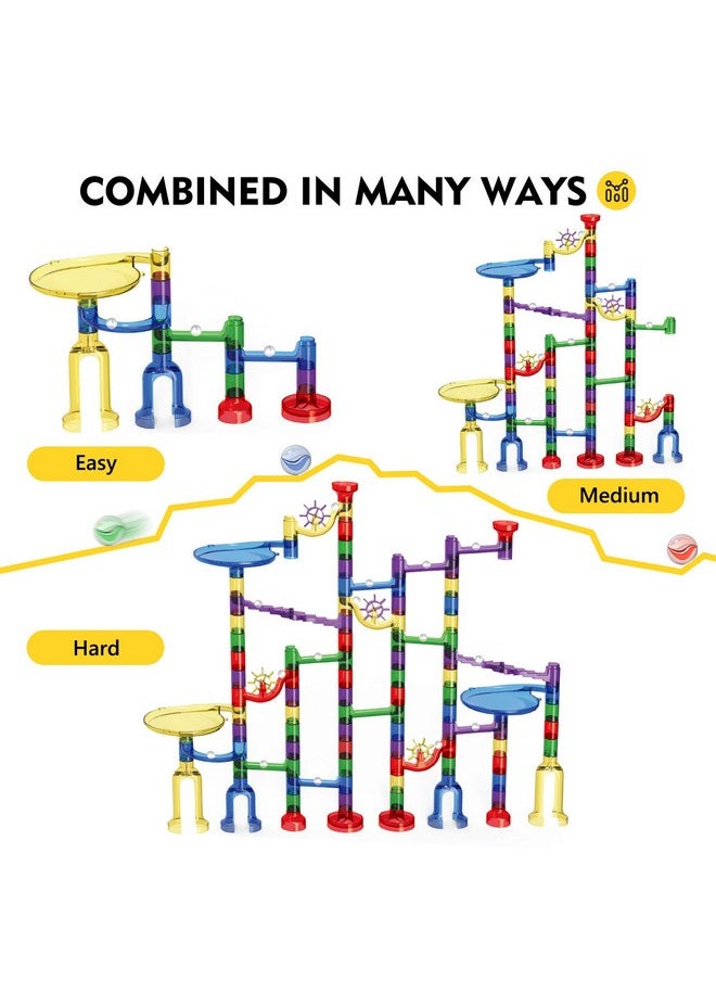 Magicfly Magicfly Marble Run Set, 127 Pcs Marble Race Track for Kids with Glass Marbles, Upgrade Marble Works Set  - Image 3