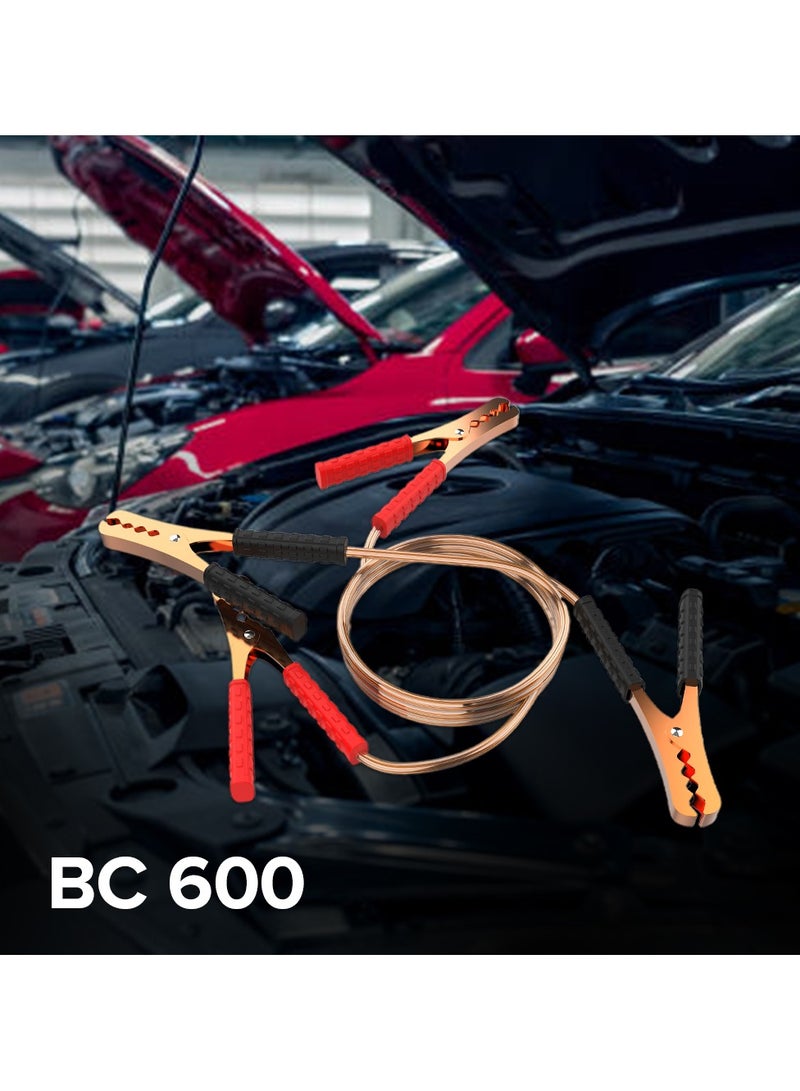 توبيز كابلات توصيل السيارات توبي BC-600 بقوة 600 أمبير وطول 2.5 متر | كابلات دفع ثقيلة | كابلات بدء الطوارئ للسيارة والشاحنة مع حقيبة للحمل - Image 4