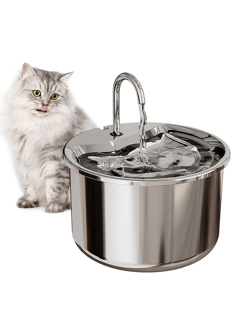 Kidle - Pet Intelligent Water Dispenser Stainless Steel Fountain Automatic Circulation Cat Water Dispenser - Image 1