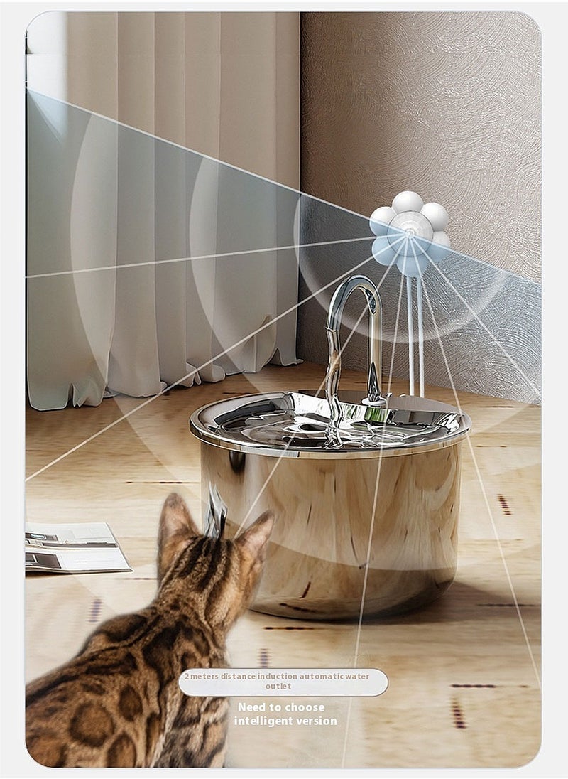 Kidle - Pet Intelligent Water Dispenser Stainless Steel Fountain Automatic Circulation Cat Water Dispenser - Image 1