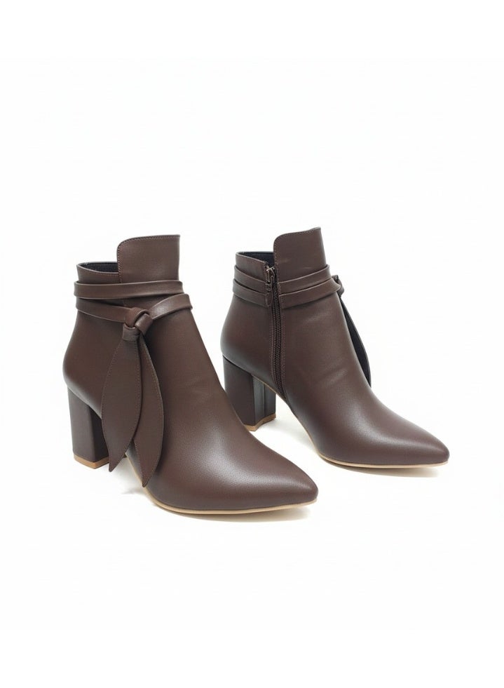 فيبراندا بوت أنيق بكعب عريض ومقدمة مدببة - Image 3