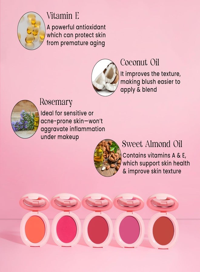 Milagro Beauty Paradise Pink Cream Blush - Dewy, Hydrating & Skin-Loving Blush for a Natural Flush, Buildable Color, Vegan & Cruelty-Free, Infused with 11+ Nourishing Oils, 4.5g (Pack of 1) - Image 5