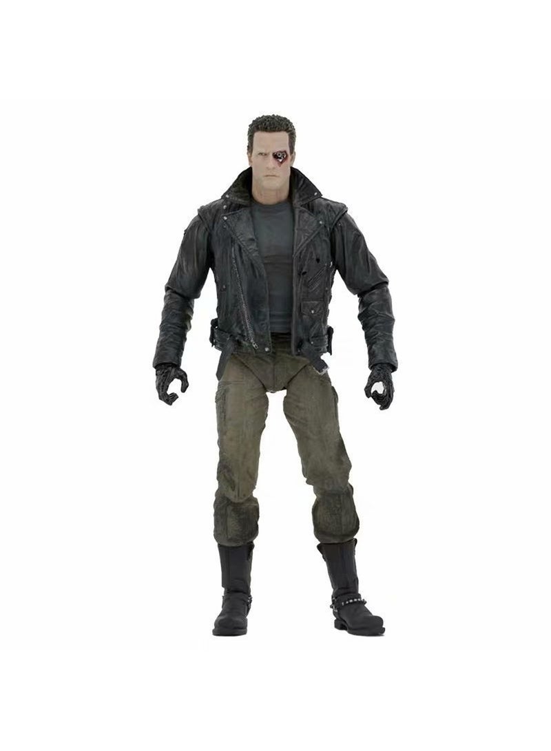 Terminator T800 Police Station Version Arnold Battle Damaged Robot 7 Inches Action Figure Figure Model - Image 2