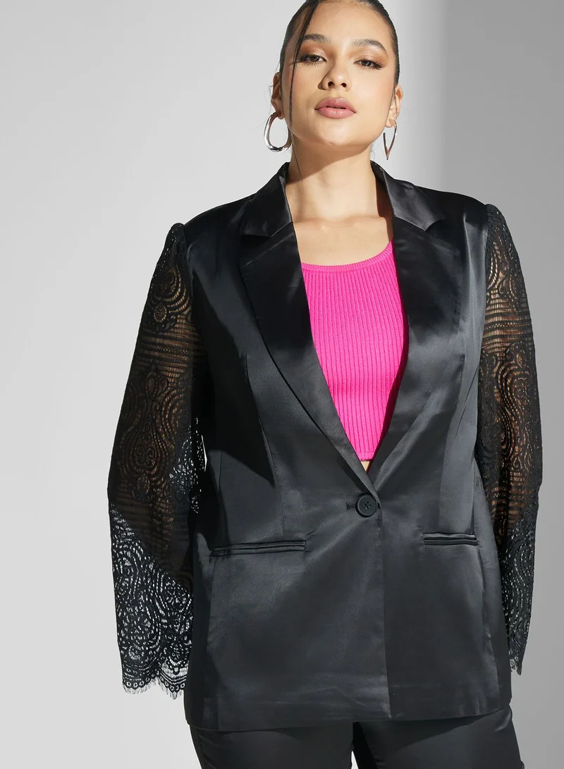 Ella Limited Edition Lace Sleeved Blazer & Pant Set