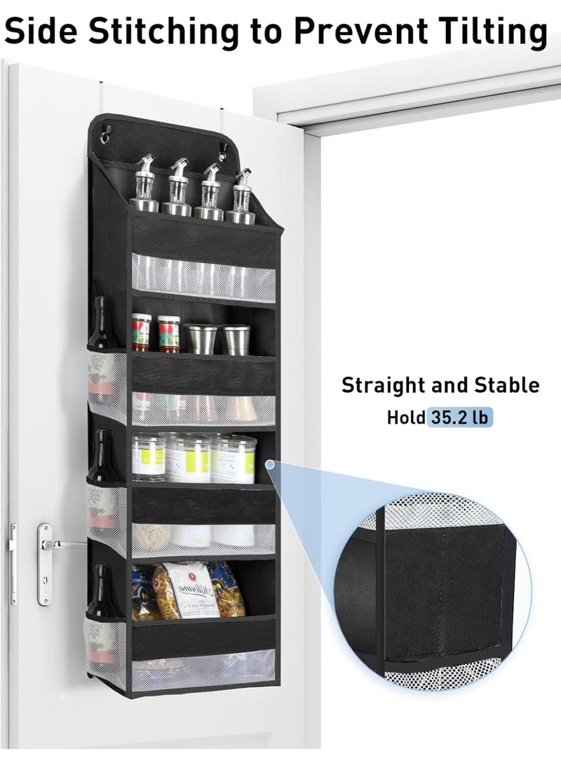 Yecaye 1 Pack Over the Door Organizer, 35.2lbs Load Toy Stuffed Animal Storage, Swing-proof Hanging Bathroom Organizers and Storage for Nursery Newborn Baby Essential Stuff Dorm Room Essentials Grey - Image 3