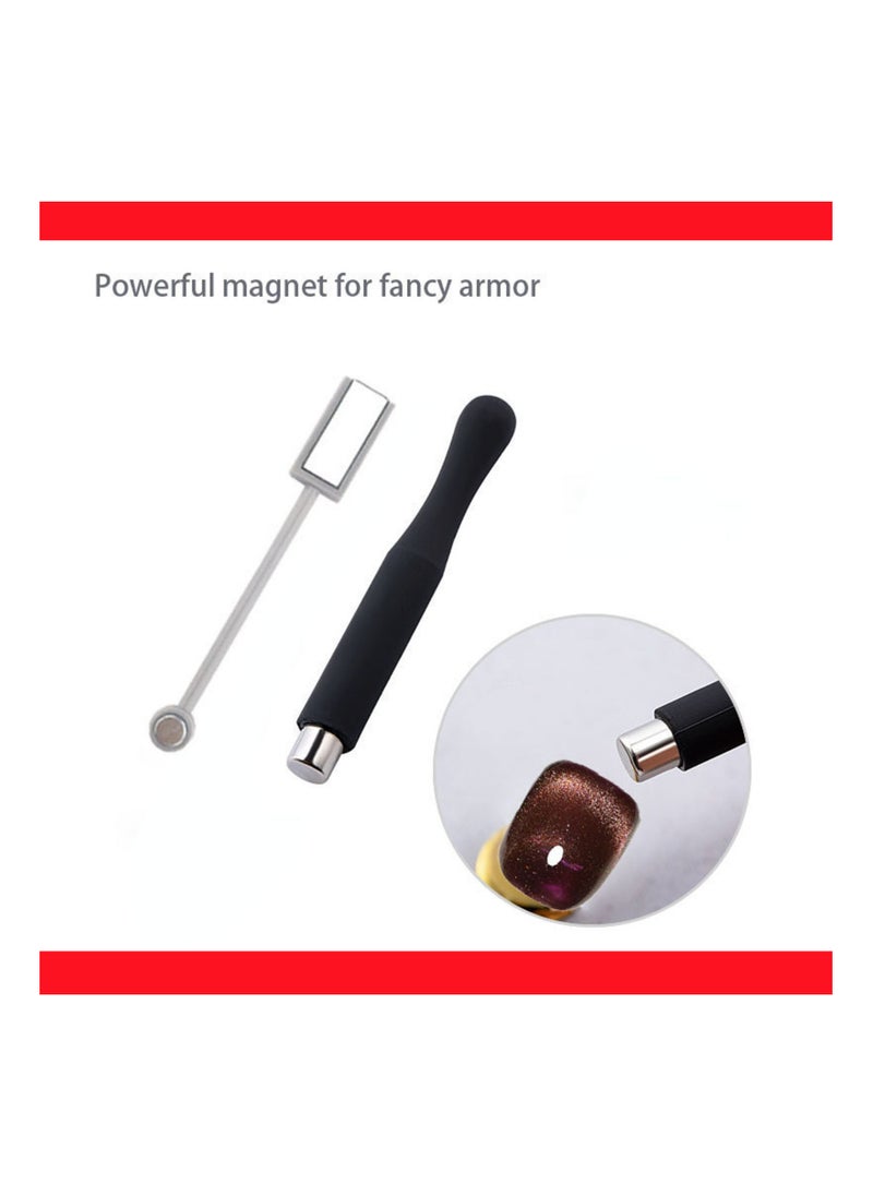 Miss Gooey - Nail Polish Set Gel Nail Polish Cat Eye Color Change Glitter with Magnetic Stick Kit Super Shiny Color Long Lasting UV LED Needs Quick Drying Magnetic Art Manicure DIY At Home Soak for Women - Image 1
