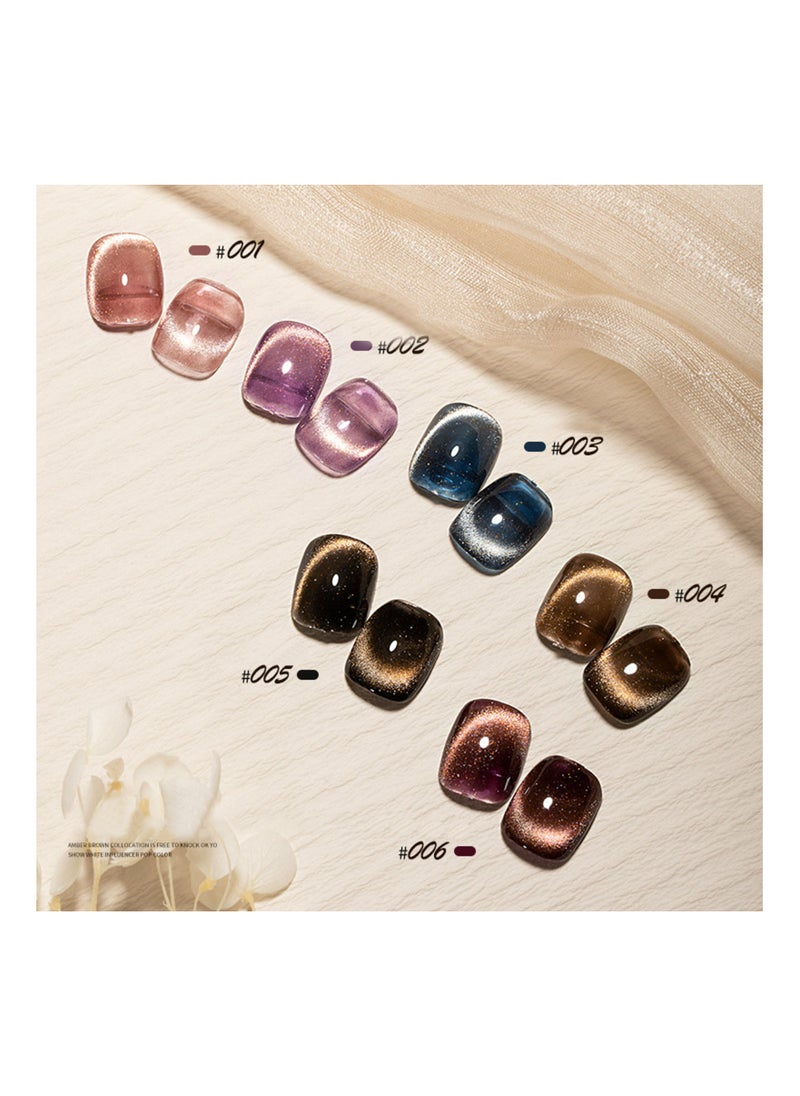 Miss Gooey - Nail Polish Set Gel Nail Polish Cat Eye Color Change Glitter with Magnetic Stick Kit Super Shiny Color Long Lasting UV LED Needs Quick Drying Magnetic Art Manicure DIY At Home Soak for Women - Image 1