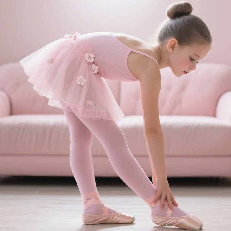 Dxhycc 3 Pack Girls Ballet Tights Soft Elastic Footed Dance Tights for Toddler Girls Ballet School Uniform - Image 4