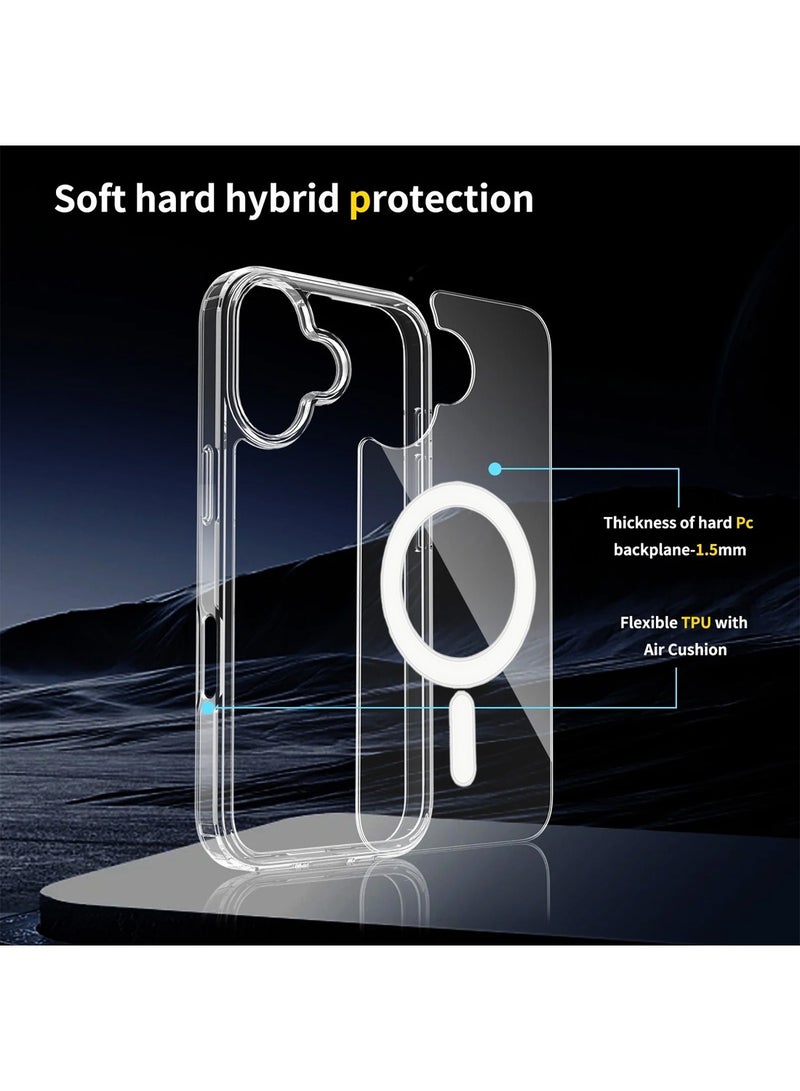 Techie iPhone 17 Case with MagSafe – Slim, Anti-Yellowing Transparent Back Cover with Camera Lens Protection, Magnetic Holder Wireless Charging Compatible - Clear - Image 2