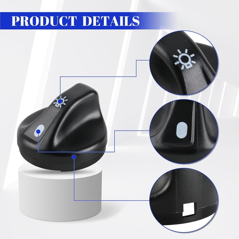 MOTOALL Head Light Head Lamp Switch Knob for 2001-2004 Ford Super Duty F150 F-250 F-350 F-450 F-550 3L3Z-11661-AA 3L3Z11661AA - Image 3