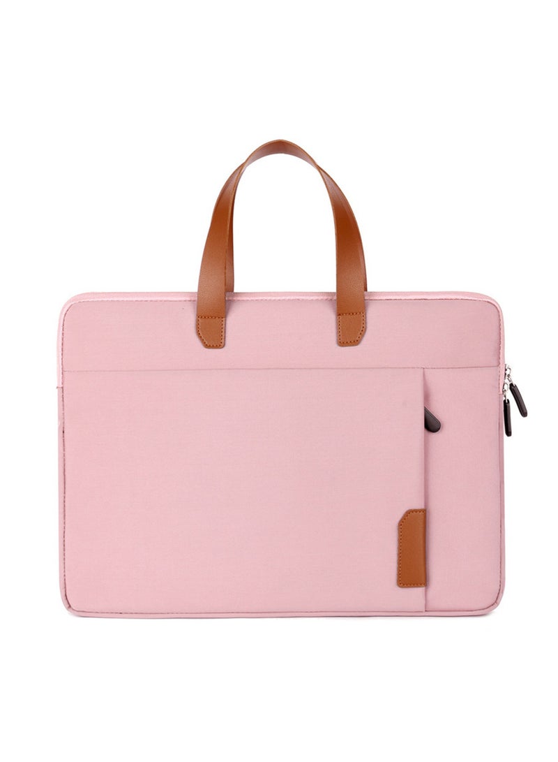 عربست حقيبة كمبيوتر محمول مقاس 15-15.6 بوصة، حماية 360 درجة، مقاومة للماء والتآكل، حقيبة كمبيوتر محمول محمول محمول مقاومة للماء من قماش أكسفورد، مناسبة للعمل والأعمال والاجتماعات (وردي) - Image 1