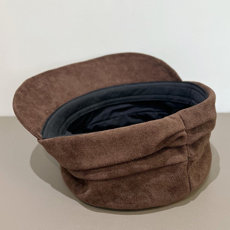 PU Beret Women British  Warm Thick  Painter Hat - Image 4